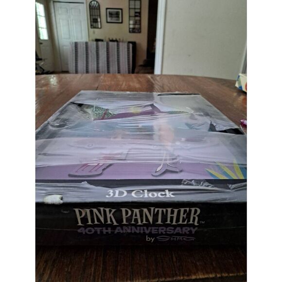 Vintage 2004 Pink Panther 40th Anniversary 3D Clock Shagg NOS Sealed Box Flaws - Picture 4 of 4